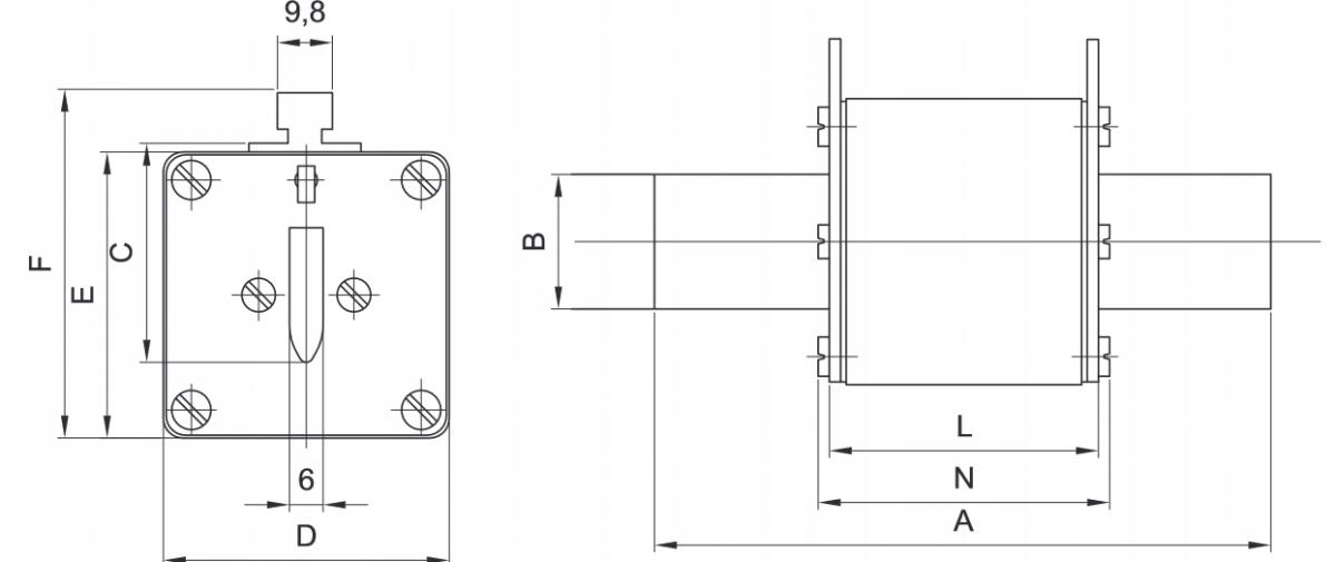 ETI Wkładka topikowa zwłoczna - 800 V - KOMBI NH3 GG 200A/800V