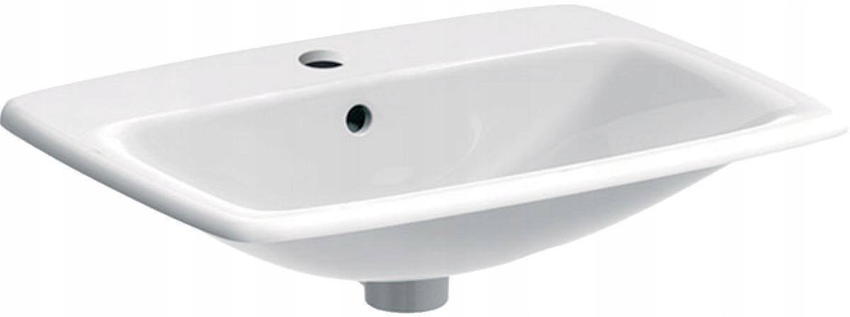 Umywalka Selnova Square wpuszczana w blat, B60 cm, H17 cm, T45 cm, z przele
