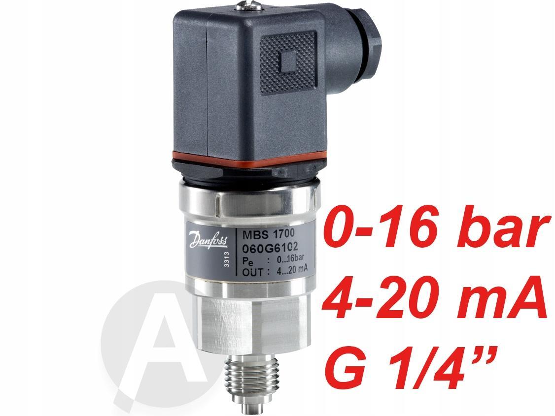 DANFOSS Przetwornik ciśnienia MBS 1700 0-16 bar G1/4