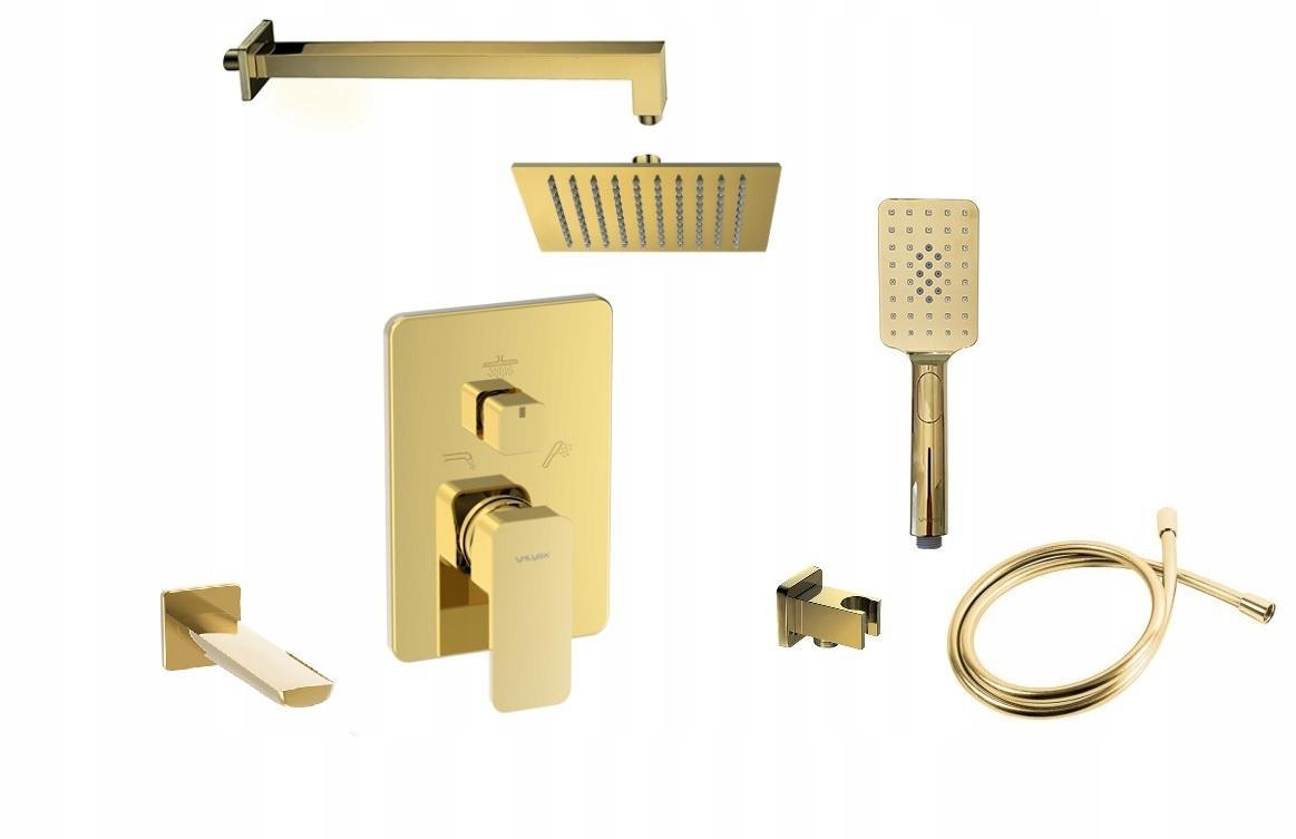 LOFT GOLD Bateria podtynkowa z przełącznikiem ceramicznym 3-funkcyjnym