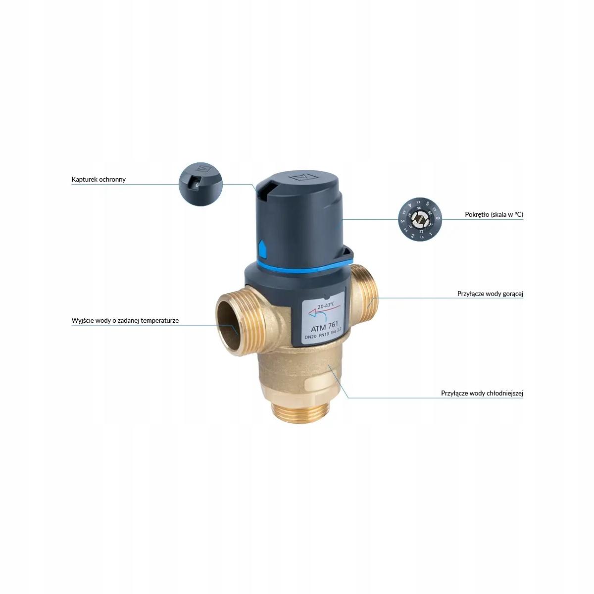Termost. zawór mieszający Afriso ATM 761 G1'' 48h
