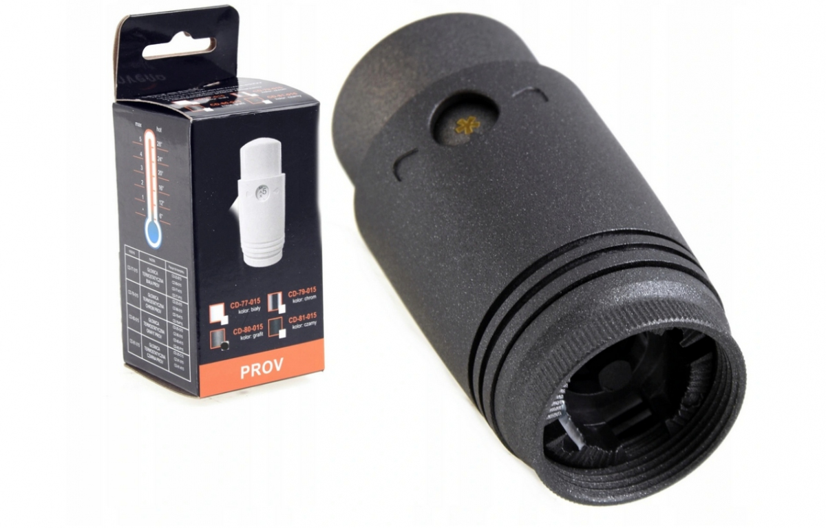 Głowica termostatyczna INVENA M30X1,5 GRAFIT / ANTRACYT 48h