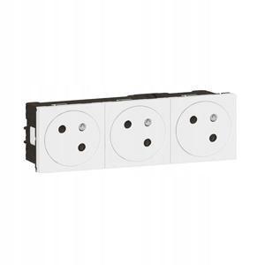 M45:Gniazdo DLP 3x2P+Z podłączenie przez zac automatyczne-6 modułów białe 1
