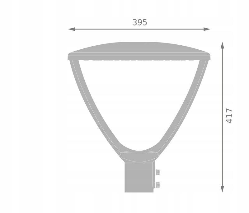 Oprawa zewnętrzna parkowa, URBAN LTRN V 59W symetryczna PS 830-840 IP66, sz