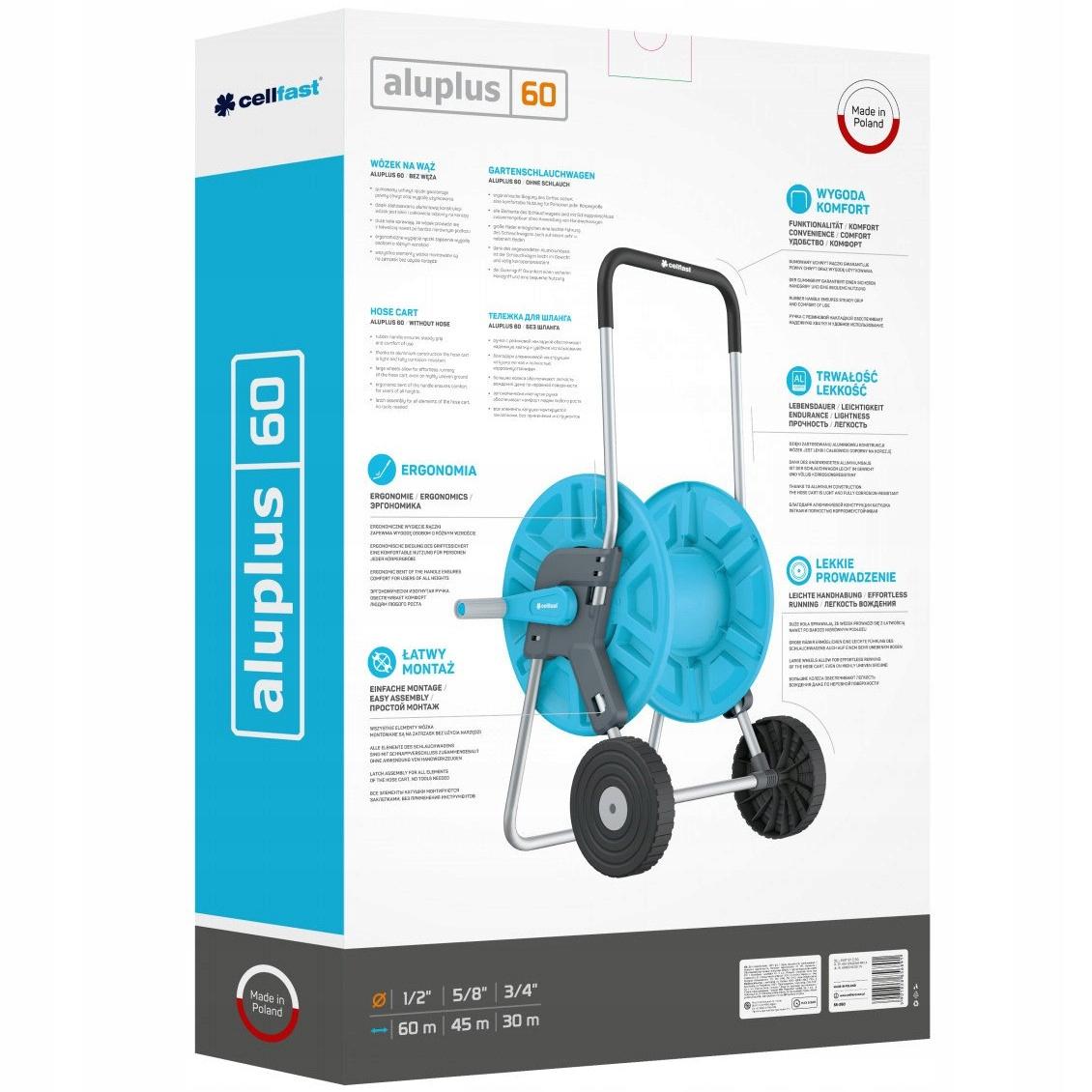 CELLFAST Wózek na wąż Aluplus 60mb 1/2