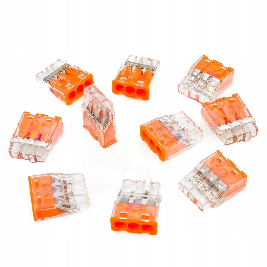 Szybkozłączka mini PC-213S do przewodu typu drut, 0,2-2,5mm2 opk=100szt