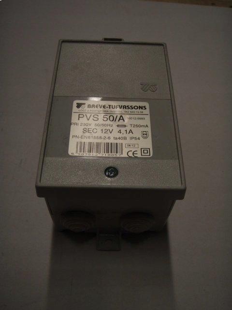 Transformator jednofazowy PVS 50 230/12V IP54 obudowany z zabezpieczeniem