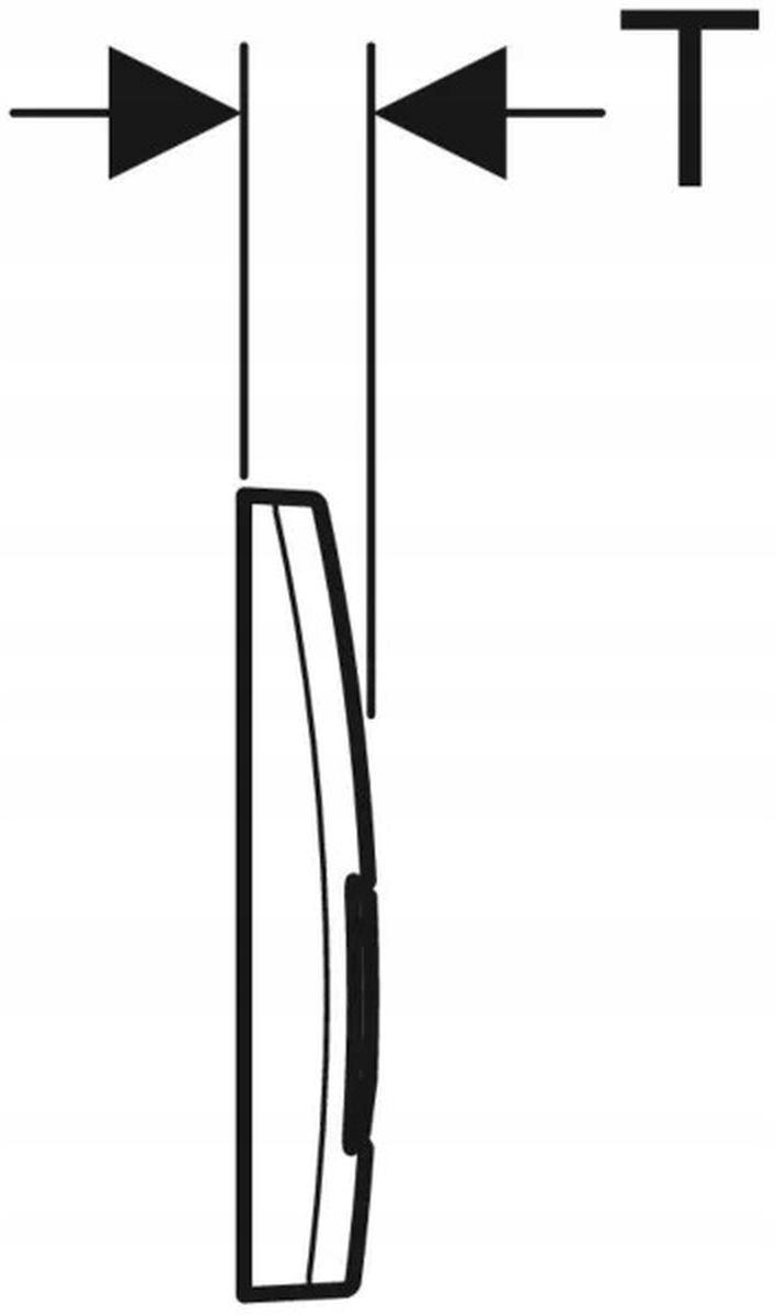 Przycisk uruchamiający GEBERIT Delta50 prostokątny przedni czarny mat