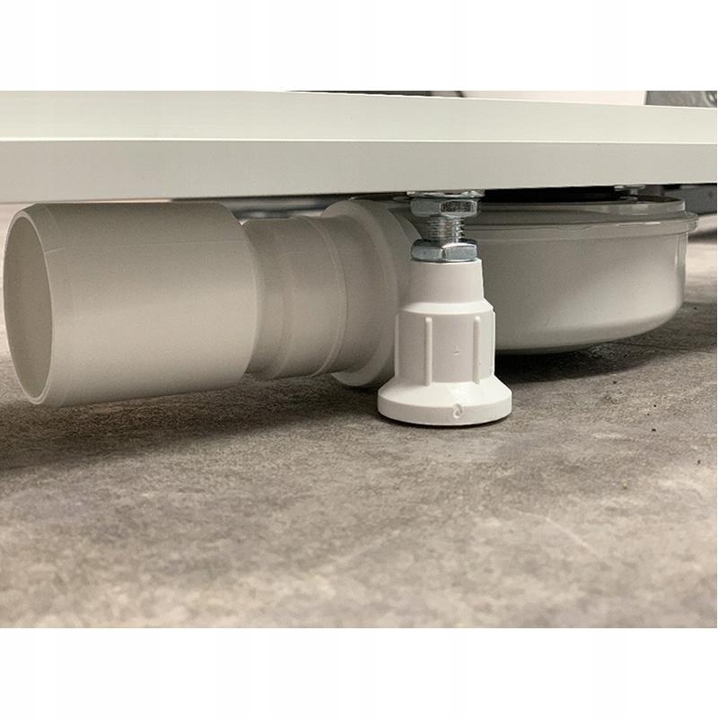 Odpływ liniowy Base-Low Standard Plus 60x8 prostokąt z mask do zab płytkami