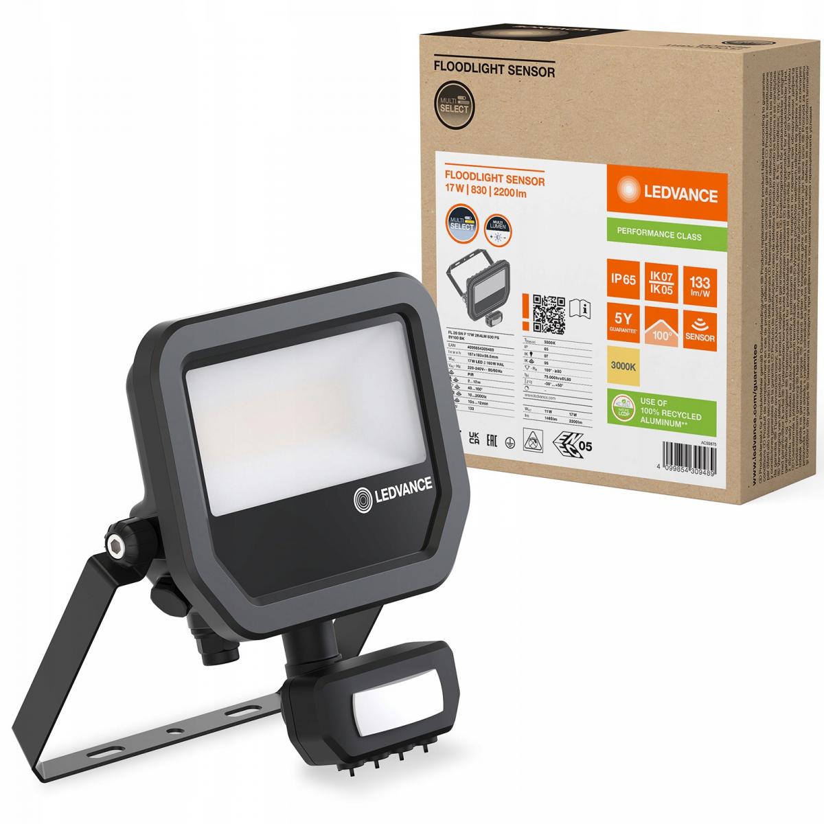 Naświetlacz Floodlight 20 SN P 17W 2K4LM 830 PSSY100 BK Naświetlacz z elast