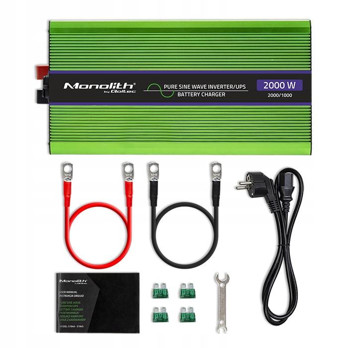 Przetwornica napięcia Monolith | ładowanie baterii | UPS | 1000W | 2000W |
