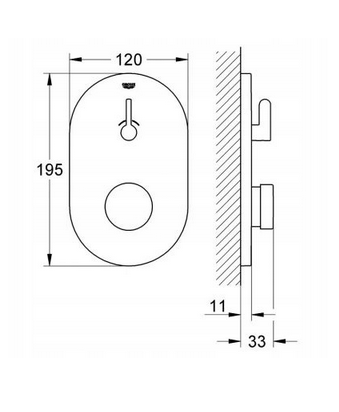 GROHE Samozamykająca bateria prysznicowa 48h