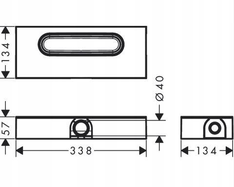 HANSGROHE uBox universal Zestaw podstawowy do odpływu liniowego mont płaski