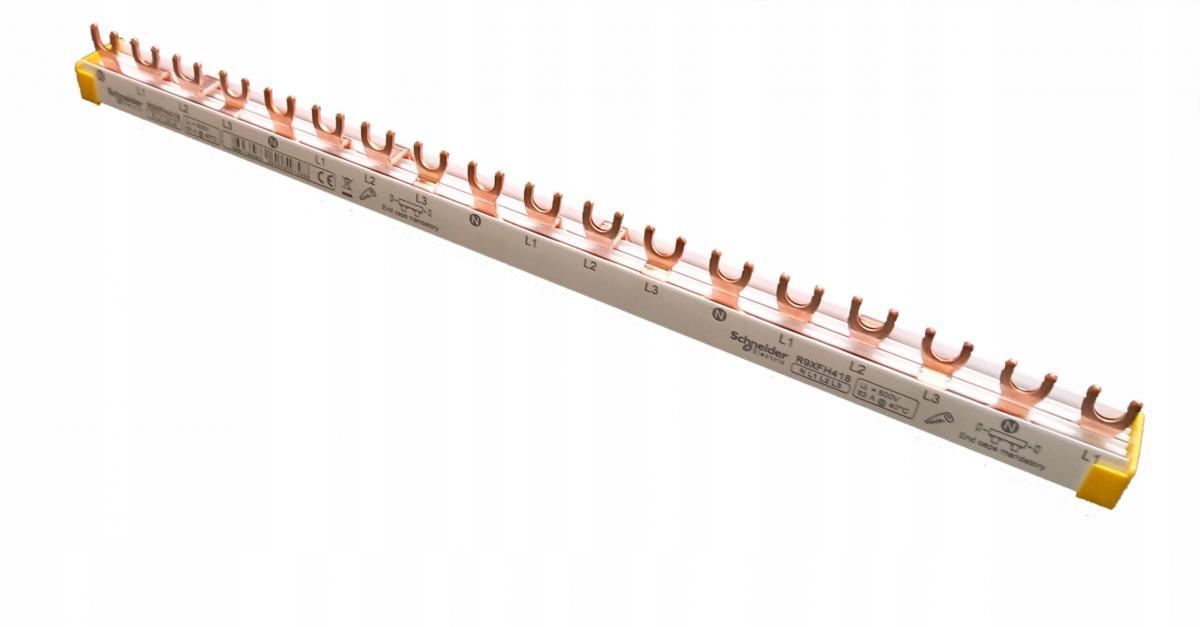 SCHNEIDER ELECTRIC Szyna widełkowa R9XFH418 63A 4-biegunowa 18 modułów