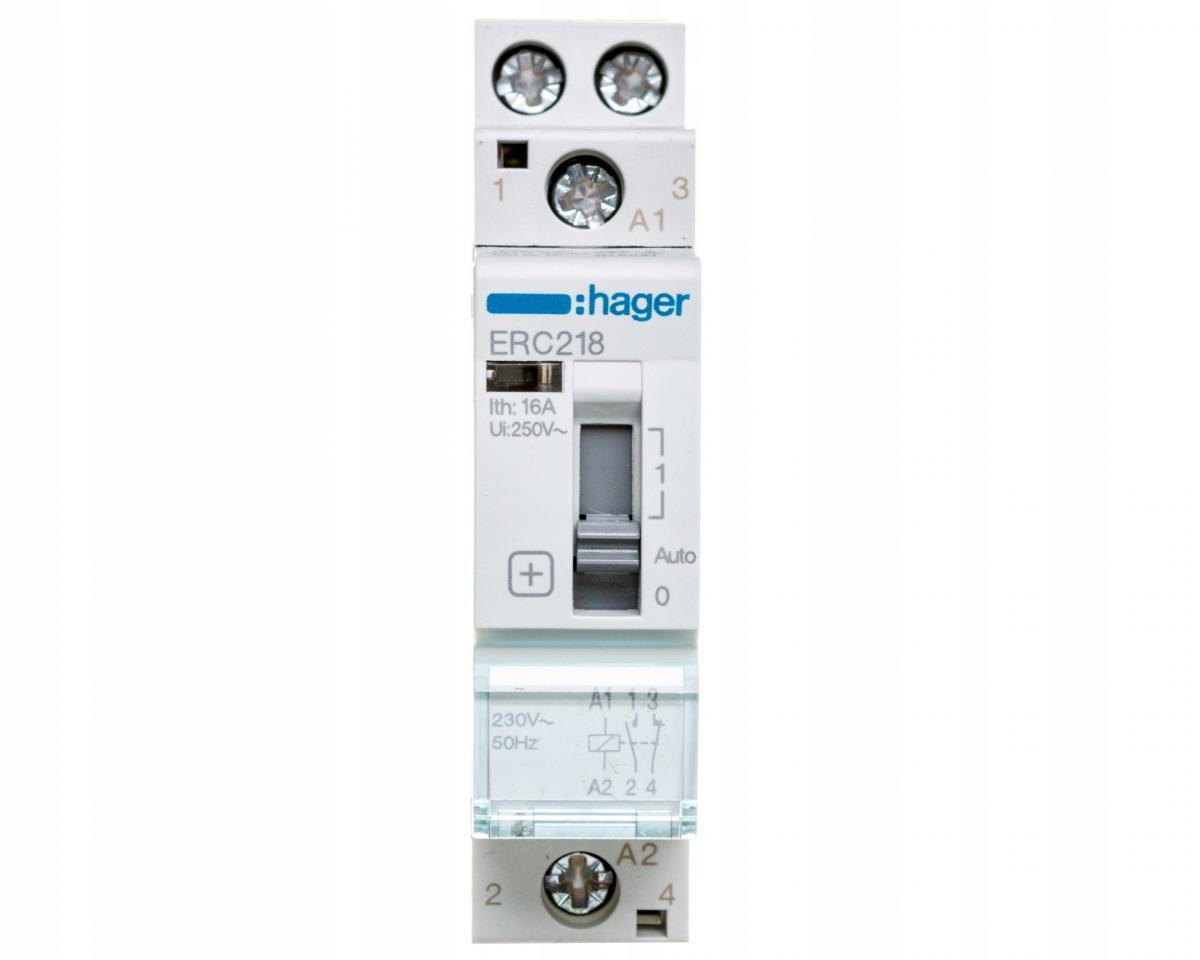HAGER Przekaźnik instalacyjny 230VAC 1NO+1NC 16A