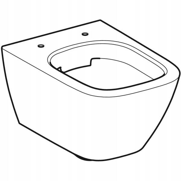 Miska wisząca WC Smyle Square lejowa, B35 cm, H33 cm, T49 cm, krótka, Rimfr