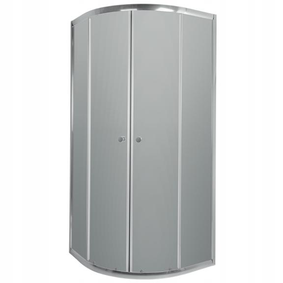 INVENA KABINA NATR.PÓŁOK.VITORIA 90X90 PR.CHROM SZK. GRAFIT