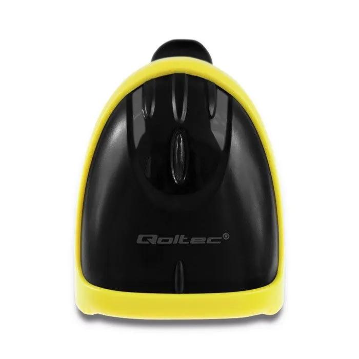 QOLTEC Laserowy czytnik kodów 1D, 2D, USB, Czarny, 50867