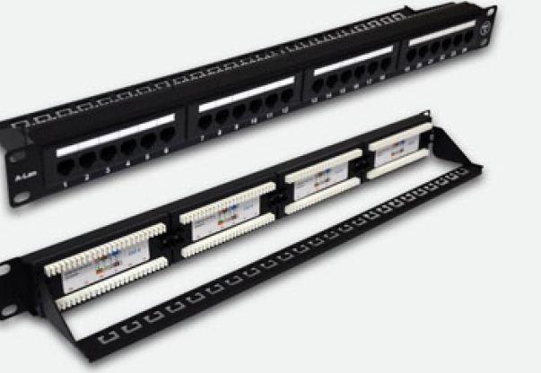 A-LAN Patch panel UTP kat.6, 24 porty LSA z półką 1U ALANTEC