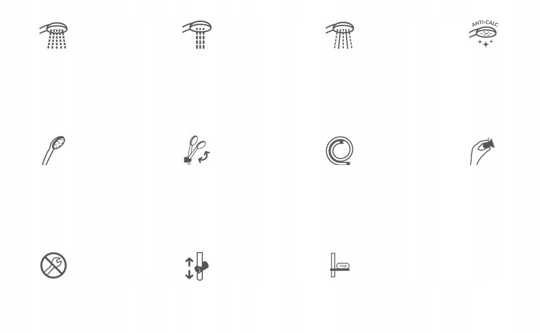 INVENA ZESTAW NATRYSKOWY NA DRĄŻKU Z PRZYSSAWKAMI MILOS 3F