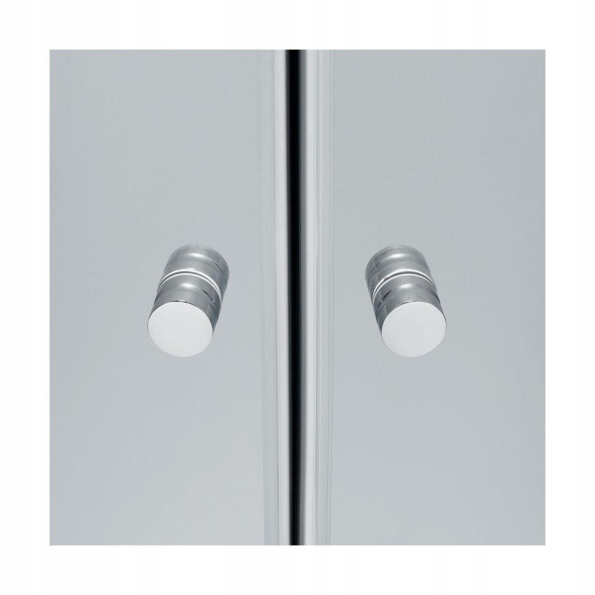 INVENA KABINA NATR.PÓŁOK.VITORIA 80X80 PR.CHROM SZK. GRAFIT