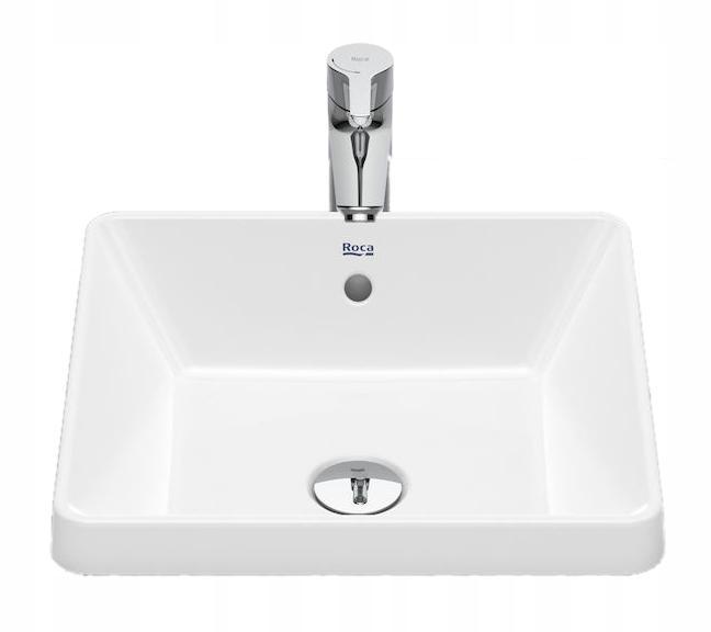 Umywalka wpuszczana w blat GAP Prostokątna 39x37cm, b/otw., z/przel. Biały