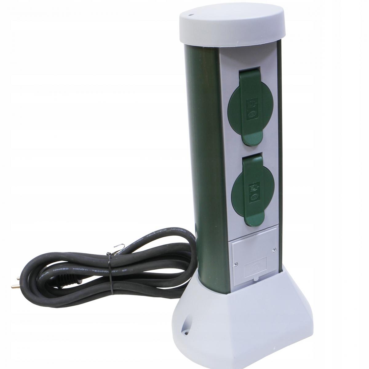 PCE Słupek ogrodowy 2xGS 16A 3p 230V, IP44 2mb OWY 3x1mm2