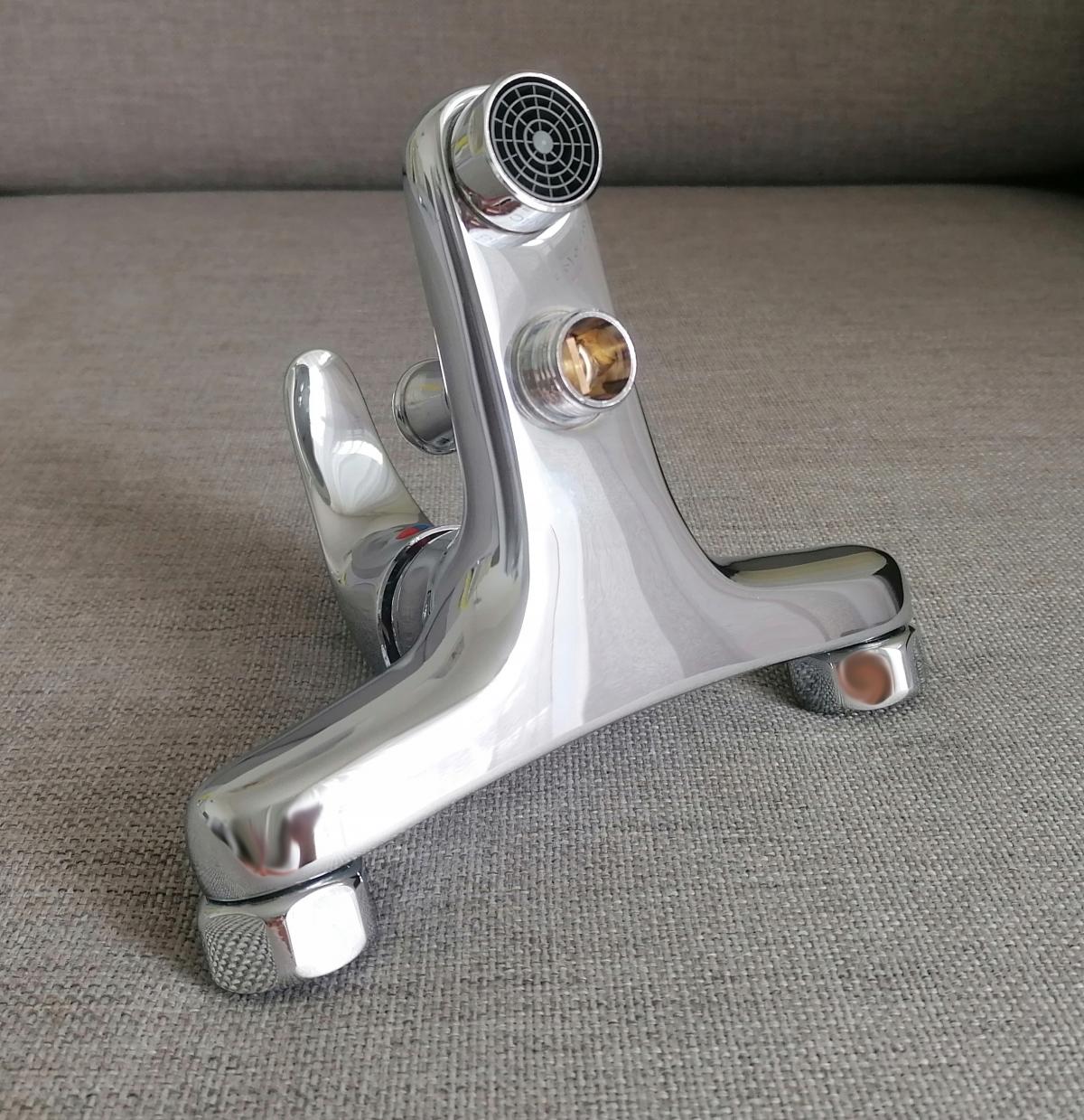 Bateria wannowa ścienna ARMATURA KRAKÓW BERYL 1-uchwyt 2-otw mosiężna chrom