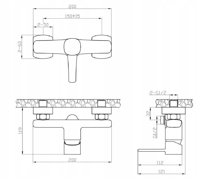 Bateria natryskowa INVENA GLAMOUR CZARNA 48h