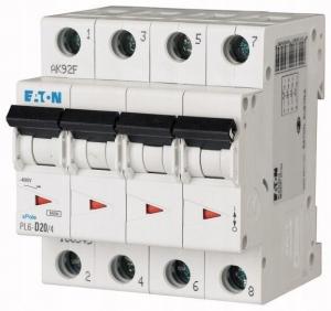 EATON Wyłącznik nadprądowy 6kA PL6-C20/4