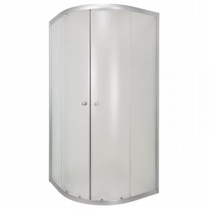 INVENA KABINA NATRYSK. PÓŁOKR.VITORIA 80X80 PROF.SATYNA SZKŁO MROŻONE