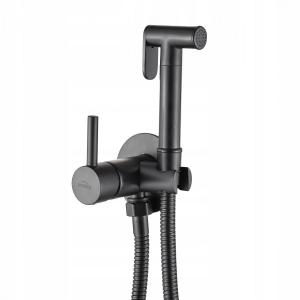 INVENA BATERIA BIDETOWA PODTYNK OKRĄGŁA, CZARNY