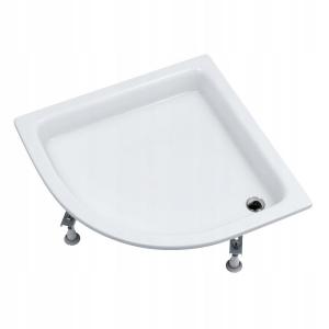 SCHEDPOL Brodzik akrylowy Zefir Standard Plus 80x80x26 cm R55 półokrągły