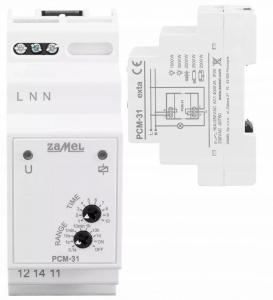 Przekaźnik czasowy przełączany w zerze, opóźnione załączenie 230V AC PCM-31