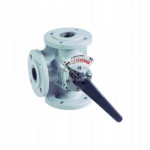 Zawór 3-drogowy mieszający, kołnierzowy, przelot prosty, DN 40, PN6, kv=25