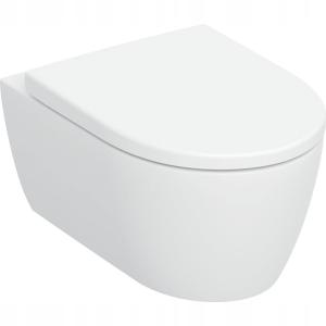 Zestaw wiszącej miski WC Geberit iCon, lejowa, ukryte mocowania, TurboFlush