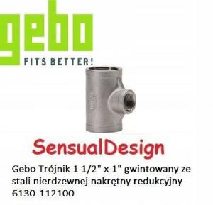 Trójnik gwintowany ze stali nierdzewnej nakrętny redukcyjny 1 1/2 x 1