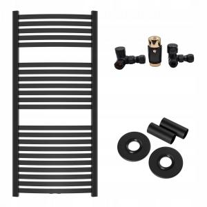 INVENA GRZEJNIK ŁAZ. 540X1200 + KPL. OSIOWY + MASKOWNICA POJ - CZARNO-ZŁOTY