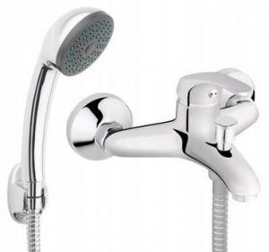 FERRO Bateria wannowa Basic ścienna chrom 48h