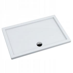 Brodzik akrylowy 3.269 Standard 80x120x5 cm Caspar, prostokątny odpływ na