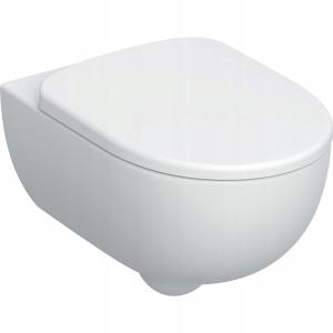 Zestaw wiszącej miski WC Selnova, lejowa, B36 cm, H38 cm, T53 cm, ukryte mo