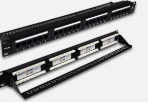 A-LAN Patch panel UTP kat.6, 24 porty LSA z półką 1U ALANTEC