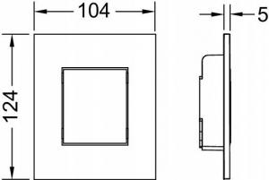 Przycisk spłukujący TECE now pojedynczy do pisuaru z tworz sztucz biały