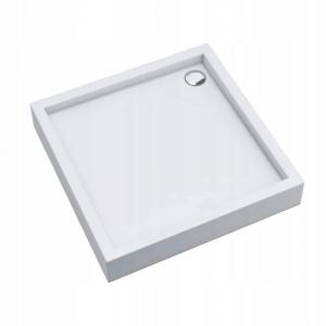Brodzik akryl Medium z podbudową Stabilsound i panelem Smooth White 80x80