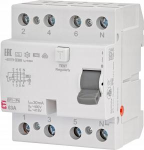 ETI Wyłącznik różnicowoprądowy EFI-P4 A 63/0.03