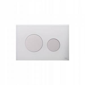 Przycisk spłukujący TECE loop podwójny do WC szkło biały 220x150x11 mm