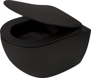 DEANTE Miska WC z deską bezkołnierzowa Peonia, nero