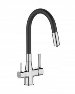 INVENA BATERIA ZLEWOZMYWAKOWA Z FILTREM GLAMOUR TREND, CHROM / CZARNA