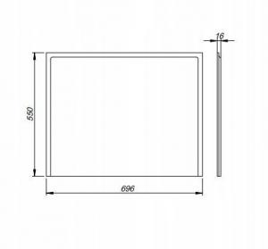 KOŁO Obudowa do wanny 75cm boczna z MDF 700 x 550 mm GEBERIT Uni 2