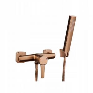 INVENA BATERIA NATRYSKOWA GLAMOUR INVENA TREND Z ZESTAWEM NATRYSKOWYM MIEDŹ